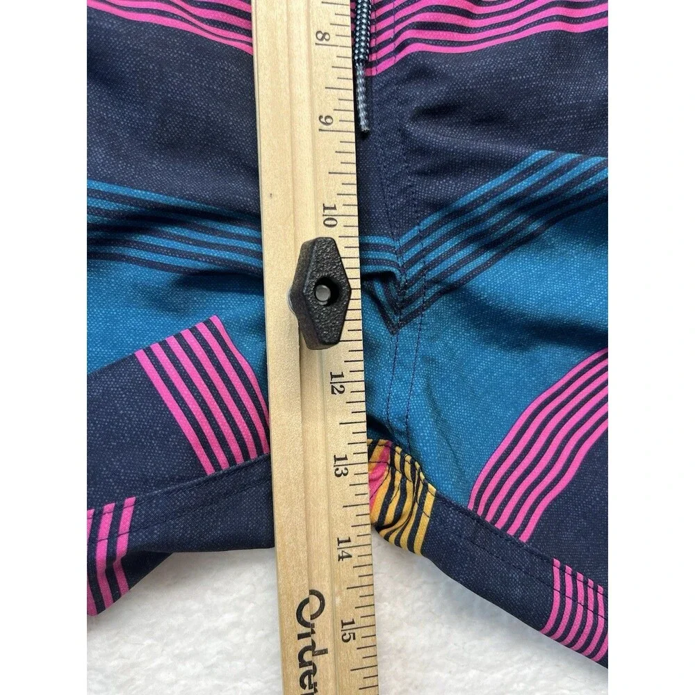 Nike Trunks Mens XL Stripe Split Breaker Volley Shorts Swoosh Outdoor Swim Beach